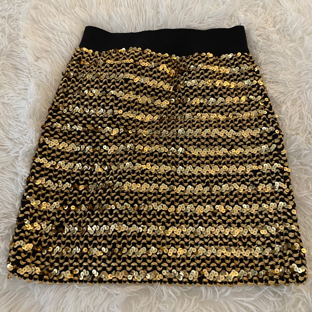 Large gold sequin skirt